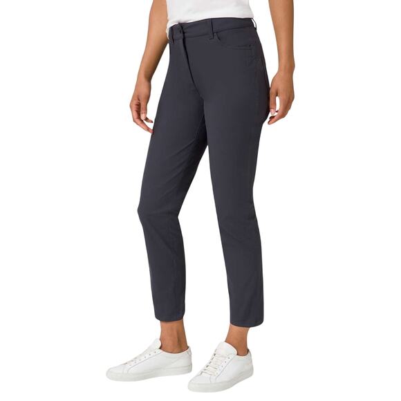 Lululemon Sz.8 City Sleek 5 Pocket 7/8 Pant 28” Obsidian Gray Black VGUC Stretch - Picture 1 of 11